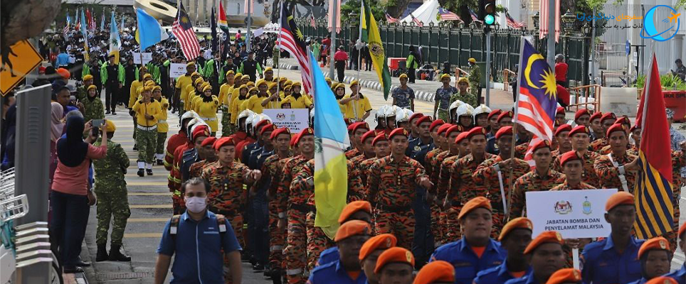 رژه روز ملی در پنانگ مالزی