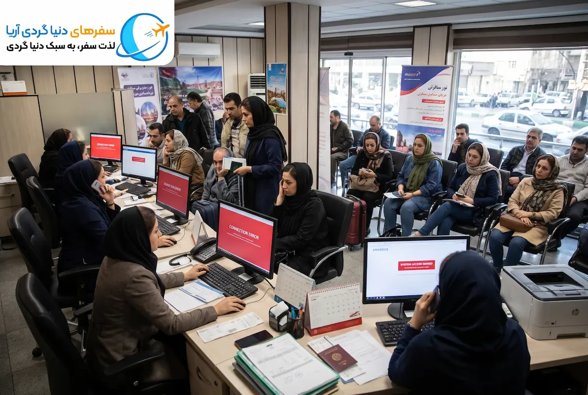 قطع سیستم آمادئوس در آژانس های مستقر در تهران